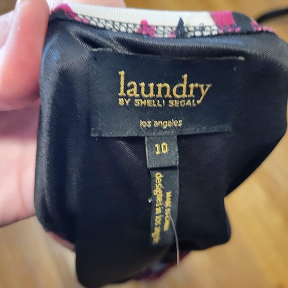 Laundry by Shelli Segal Abstract Print Faux Wrap Dress – Size 10 - Picture 4 of 7